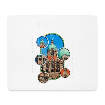 Hanovre Allemagne Ville Skyline Accueil Amour - Tapis de souris (format paysage) - blanc - Devant