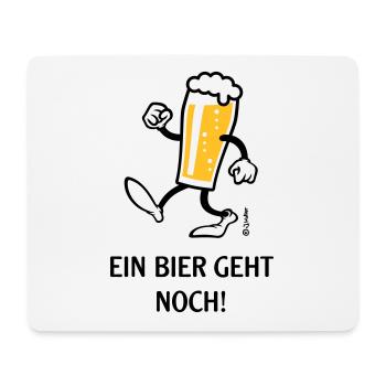 XEin Bier Geht Noch! (Bierchen / Cartoon / Lustig) - Mousepad (Querformat) - Weiß - Vorne