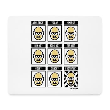 Nothing Beats Football! (Fußballfan / POS / 3C) - Mousepad (Querformat) - Weiß - Vorne