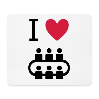 ★ Design colors changeable ★ I love meetings - Mouse Pad (horizontal) - white - Front