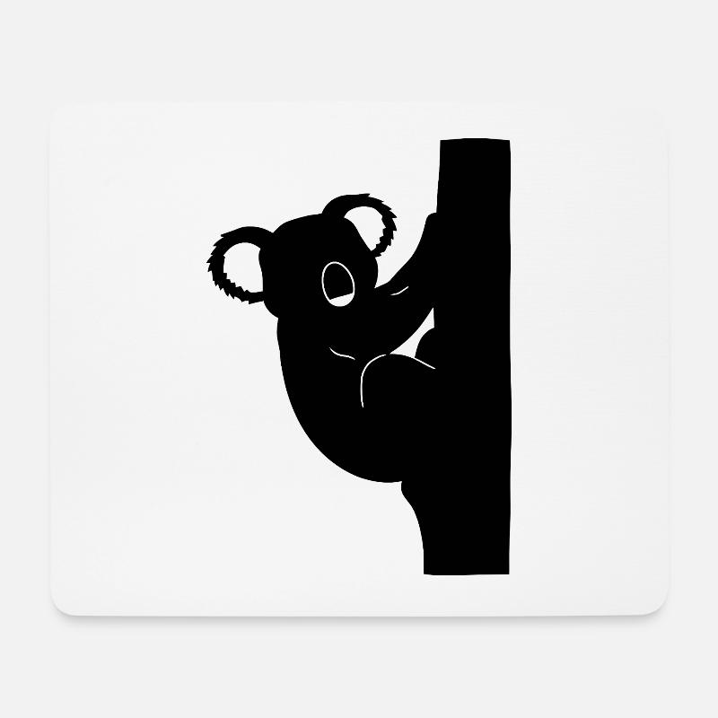 Koala Silhouette Kletterer - Mousepad (Querformat) - Weiß
