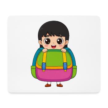School enrollment girls with school bags – start of school - Mouse Pad (horizontal) - white - Front