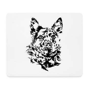 MUDI Hungarian Shepherd Dog Wilsigns Dog Dogs - Mouse Pad (horizontal) - white - Front