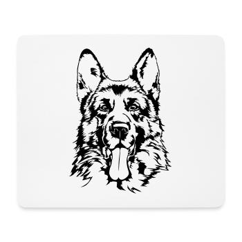 BERGER ALLEMAND - GERMAN SHEPHERD Wilsigns - Tapis de souris (format paysage) - blanc - Devant