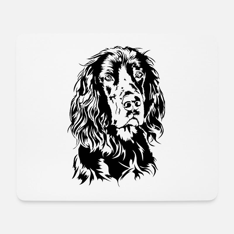 GORDON SETTER Portrait Hunde Hund Wilsigns - Mousepad (Querformat) - Weiß