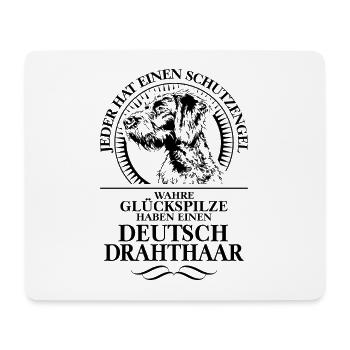 DEUTSCH DRAHTHAAR Schutzengel Hunde Hund Wilsigns - Mousepad (Querformat) - Weiß - Vorne