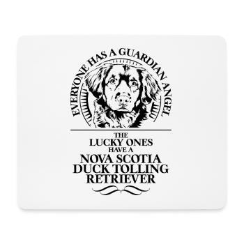 NOVA SCOTIA DUCK TOLLING RETRIEVER Guardian Angel - Mouse Pad (horizontal) - white - Front