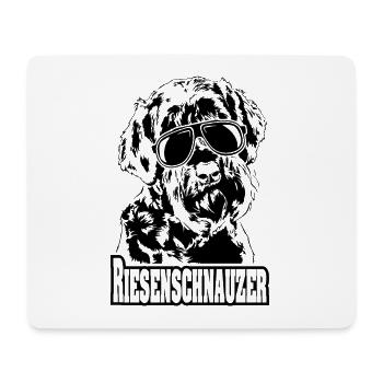 GIANT SCHNAUZER cool lunettes de soleil chien chien - Tapis de souris (format paysage) - blanc - Devant