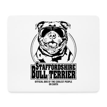 STAFFORDSHIRE BULL TERRIER coolest people dogs - Mouse Pad (horizontal) - white - Front