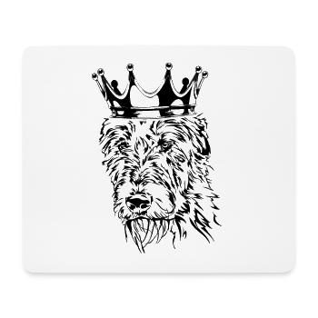 IRISH WOLFHOUND Krone Hunde Hund Wilsigns - Mousepad (Querformat) - Weiß - Vorne