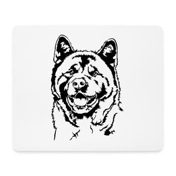 AMERICAN AKITA Hundeportrait Hunde Wilsigns - Mousepad (Querformat) - Weiß - Vorne