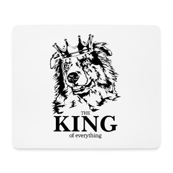 BERGER AUSTRALIEN Roi de tout Wilsigns - Tapis de souris (format paysage) - blanc - Devant