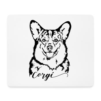 Gallois Corgi Portrait Chien Portrait Chiens Wilsigns - Tapis de souris (format paysage) - blanc - Devant