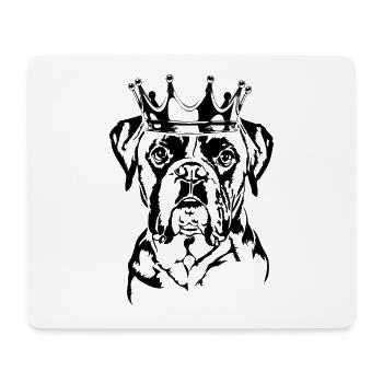 Boxer allemand Chien de la couronne Chiens Wilsigns - Tapis de souris (format paysage) - blanc - Devant