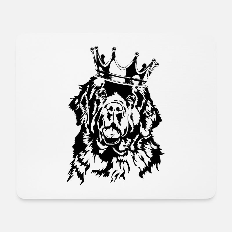 Neufundländer Krone Hunde Hund Wilsigns - Mousepad (Querformat) - Weiß
