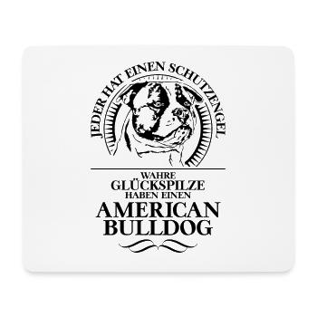 American Bulldog Schutzengel Hunde Spruch Wilsigns - Mousepad (Querformat) - Weiß - Vorne