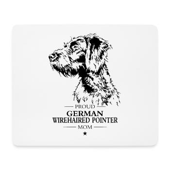 German Wirehaired Pointer Mom Hunde Hund Wilsigns - Mousepad (Querformat) - Weiß - Vorne