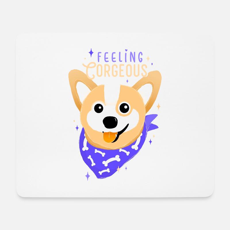Corgi - Feeling Corgeous - Mouse Pad (horizontal) - white