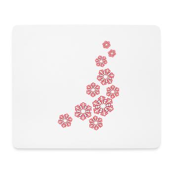 flocons de neige - Tapis de souris (format paysage) - blanc - Devant