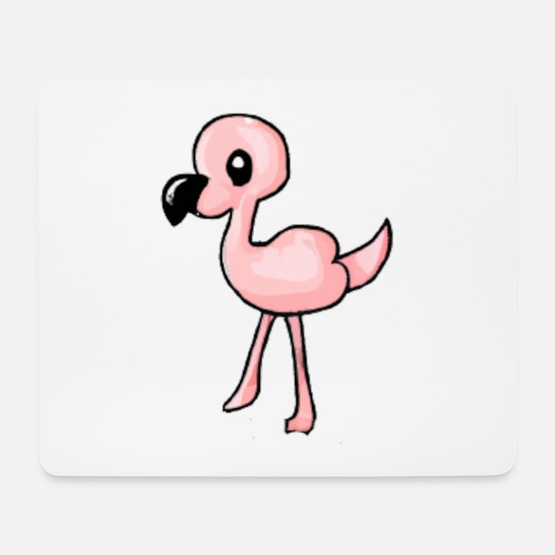 Flamingo Geschenkidee rosa pink - Mousepad (Querformat) - Weiß