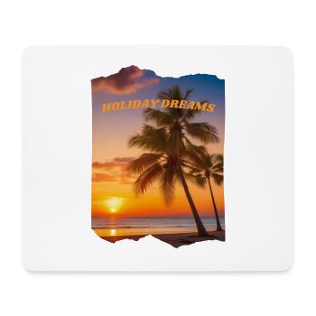 Holiday Dreams - Beach with sunset - Mouse Pad (horizontal) - white - Front