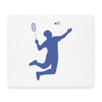 Minimalist Badminton Silhouette Design - Mouse Pad (horizontal) - white - Front