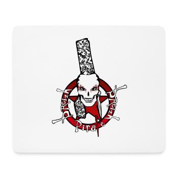 tete de mort crane breizh pirate pour fille - Tapis de souris (format paysage) - blanc - Devant