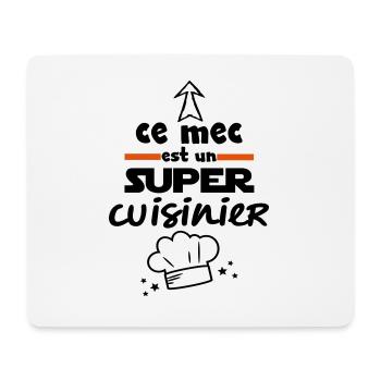 ce mec est un super cuisinier - Tapis de souris (format paysage) - blanc - Devant
