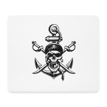 AnkerSkull FatMonkeyDesigns - Mouse Pad (horizontal) - white - Front