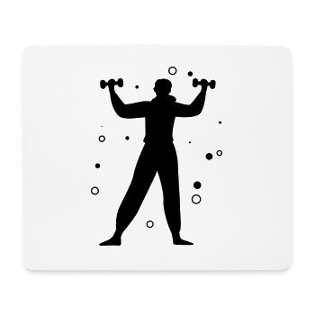 Bodybuilding Gewichtheben Fitness Workout - Mousepad (Querformat) - Weiß - Vorne