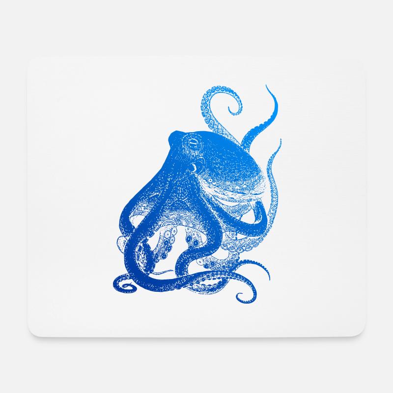 Octopus Tattoo - Tauchen Taucher Diver Dive - Mousepad (Querformat) - Weiß