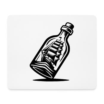 Buddelschiff altes Segelschiff in der Flasche - Mousepad (Querformat) - Weiß - Vorne