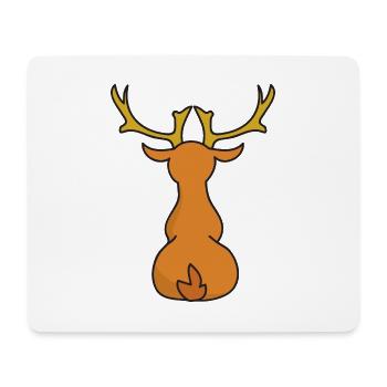 Lustiges Rentier Weihnachten Christmas Xmas - Mousepad (Querformat) - Weiß - Vorne
