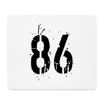Number 86 - Mouse Pad (horizontal) - white - Front