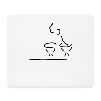 paukenspieler - Mousepad (Querformat) - Weiß - Vorne