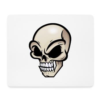 Rebel Skull with Functional Style - Mouse Pad (horizontal) - white - Front