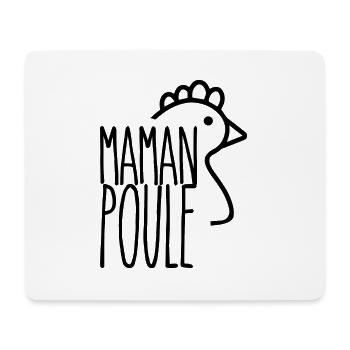 Maman poule - Tapis de souris (format paysage) - blanc - Devant
