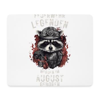 Feuerwehr Legenden sind im August geboren - Mousepad (Querformat) - Weiß - Vorne