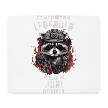 Feuerwehr Legenden sind im Juni geboren - Mousepad (Querformat) - Weiß - Vorne
