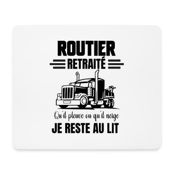 routier retraité - Tapis de souris (format paysage) - blanc - Devant