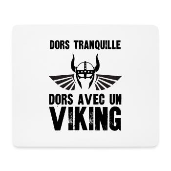 dors tranquille dors avec un viking - Tapis de souris (format paysage) - blanc - Devant