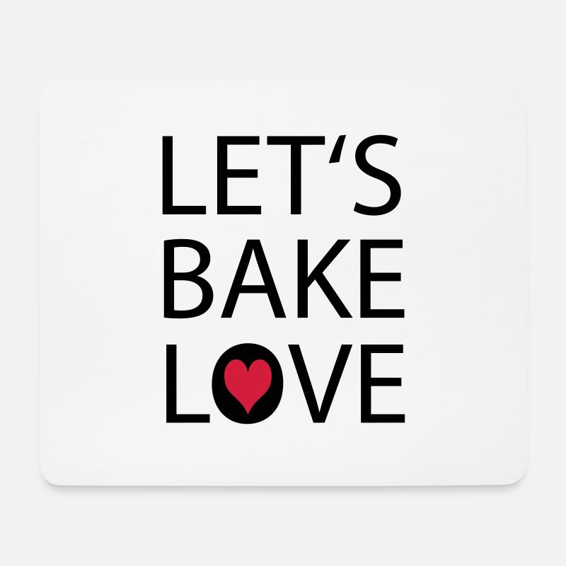 Backen - Mousepad (Querformat) - Weiß