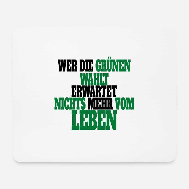 Witze Grüne Die Grünen Habeck Baerbock Partei - Mousepad (Querformat) - Weiß