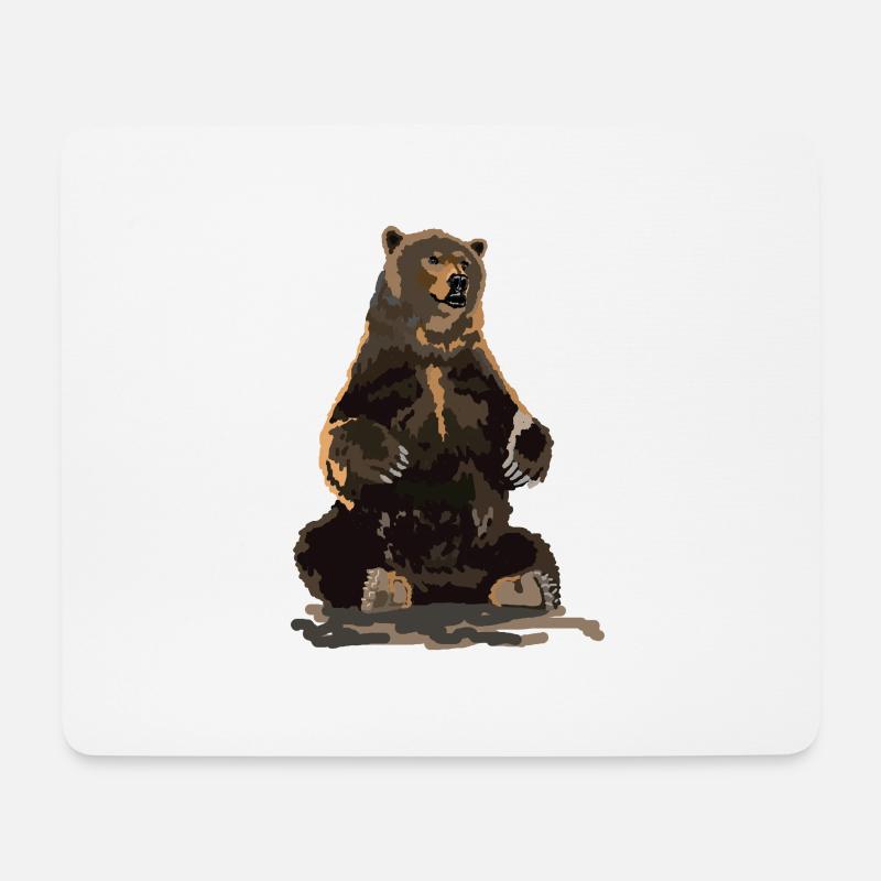Bär - Mousepad (Querformat) - Weiß