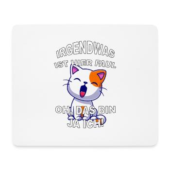 Süße Katze Faul Schlafen - Mousepad (Querformat) - Weiß - Vorne
