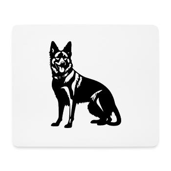 German Shepherd Hund - Mousepad (Querformat) - Weiß - Vorne