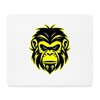 Monkey Head Portrait Icon - Mouse Pad (horizontal) - white - Front