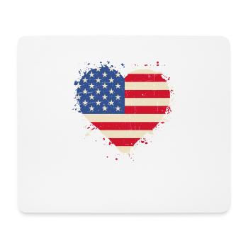 Veteran Herz USA - Mousepad (Querformat) - Weiß - Vorne