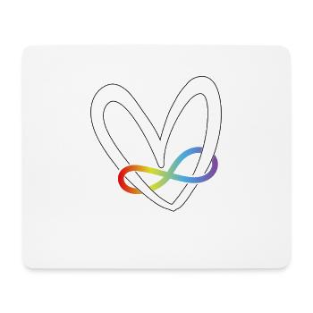 Autism Heart - Mouse Pad (horizontal) - white - Front