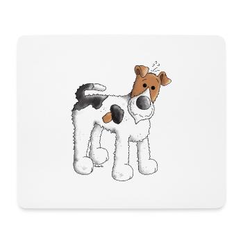 Foxterrier - Fox Terrier - Hund - Mousepad (Querformat) - Weiß - Vorne